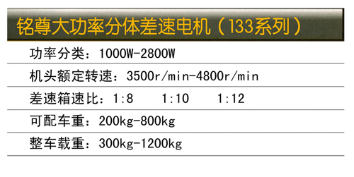 铭尊大功率分体差速电机-133系列01